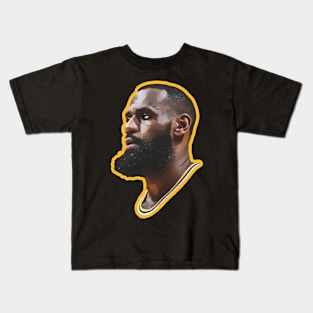 Lebron James Side View Kids T-Shirt